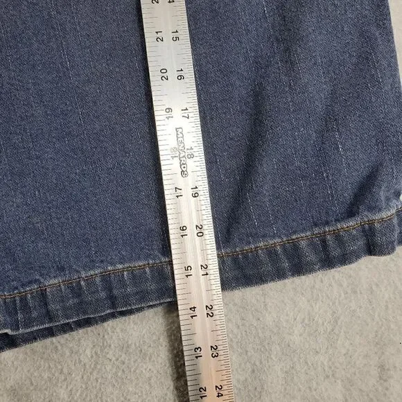 Vintage Eddie Bauer Shorts Mens 36 Blue Cargo Dark Wash Denim - Picture 7 of 10